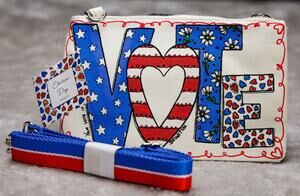 Brighton Vote Election Day Pouch Belt Bag Crossbody Adjustable NEW